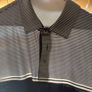 Southern Tide Black and White Striped Shirt